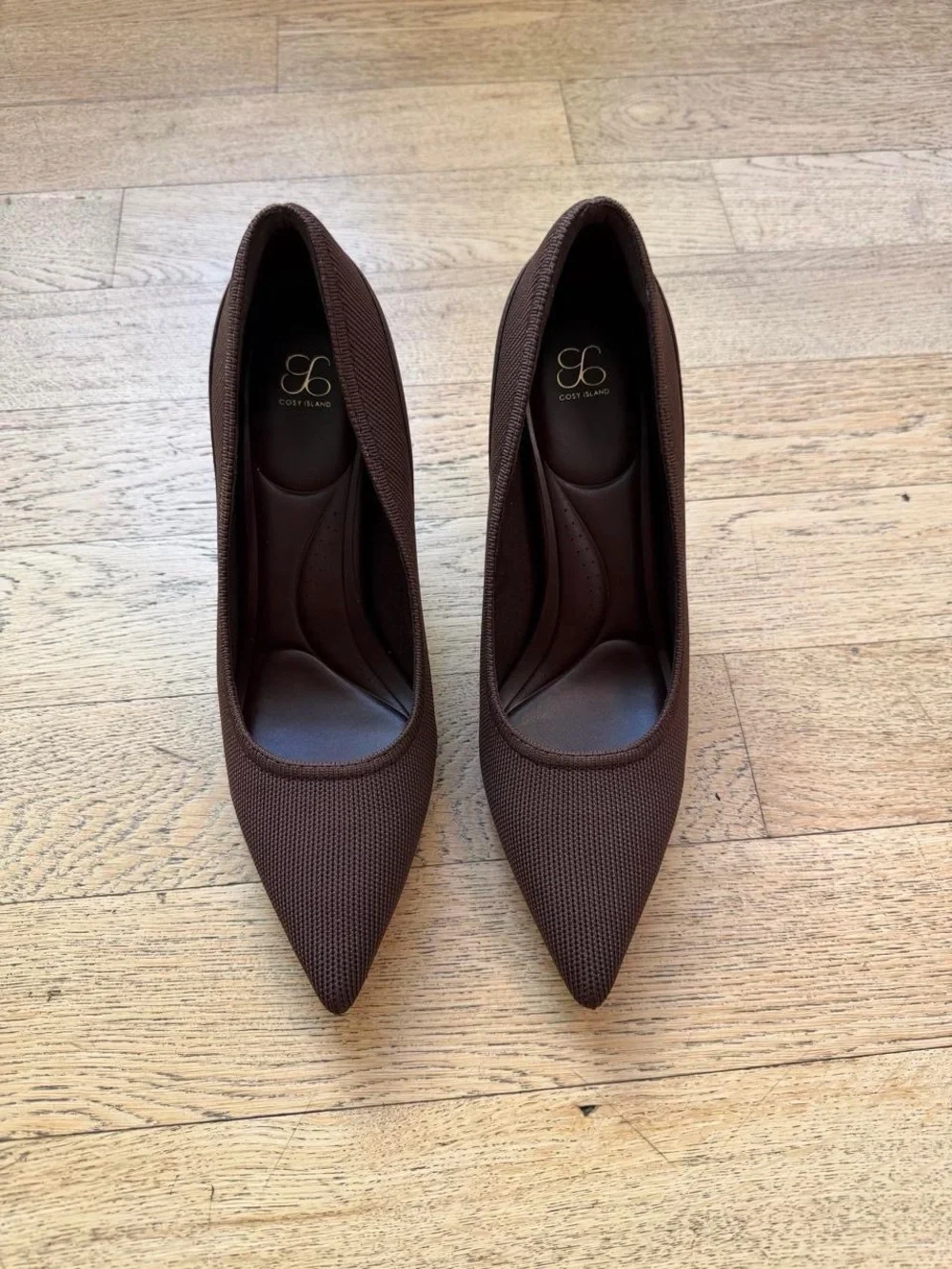 Women's Pointed Toe Brown High Heel Pumps